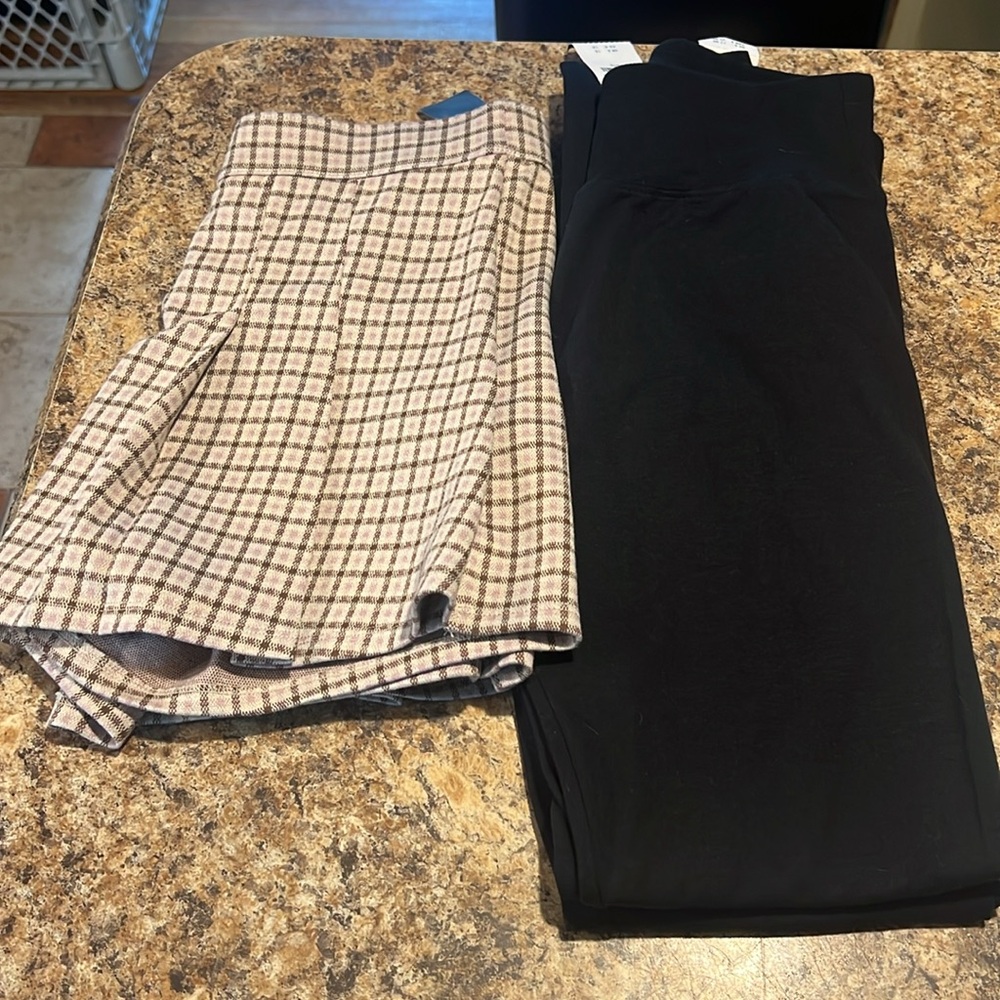 Girls Abercrombie Lot Size 15/16 3 items all NWT 1-skort 2-black leggings